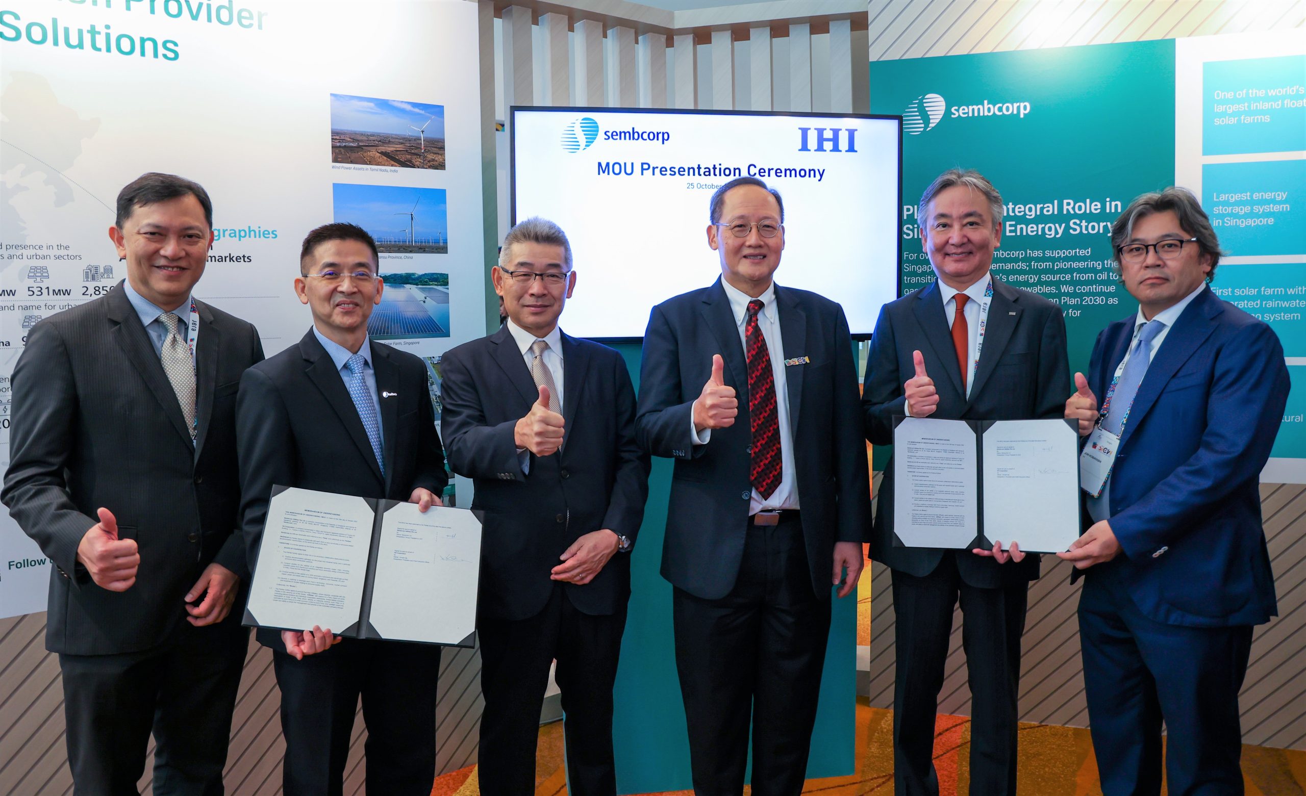 IHI signed with Sembcorp to jointly collaborate in developing the Ammonia Supply Chain in Singapore and Asia Pacific